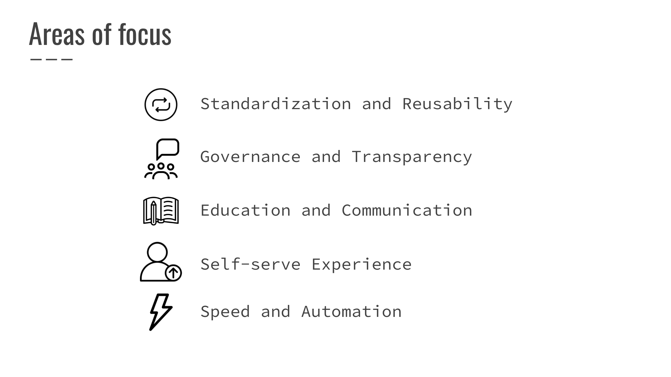 API design areas of focus
