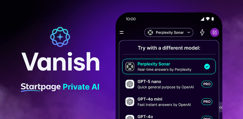 Vanish Private AI app